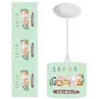 Pendente luminaria infantil bebe-safari coroa liso verde - ATACADAO DA DECORACAO