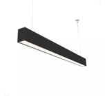 Pendente luminaria led linear retangular escritório office 30w 6500k bivolt preto