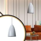 Pendente Luminaria Lustre Aluminio Moderno Sala Jantar Cozinha Detroit Branco Kin