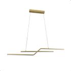 Pendente Luminária Teto 105cm 22W Moderno Dourado 3000k Led Integrado