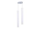 Pendente Luminária Tubo Branco 30 Cm - Duplo - Iluminar Ambiente