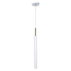 Pendente Luminária Tubo Branco 40cm + Acabamento Cobre