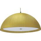 Pendente Lustre Arges Tecido Dourado Para Led 40 Cm