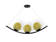 Pendente Lustre Haven Jabuticaba Curvo 3 Globos