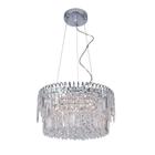 Pendente Lustre Íris Redondo De Cristal Led Diâmetro 36 Cm