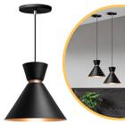 Pendente Lustre Luminária Berlin 23cm Preto - Iluminar Ambiente