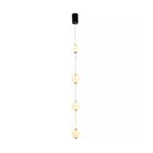 Pendente Lustre Luminaria Teto Bijou Preto/Dourado BELLA