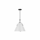 Pendente Lustre retro industrial Branco Couro Corelo Blumenau