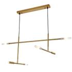 Pendente Malagueta 112cm 72cm X 43cm 8xg9 80w - Dourado E Branco - Bella - Gr002