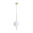 Pendente Malu Ouro Globo Vidro Branco P/ 1X G9 ZR127-WGD Starlux ST2615