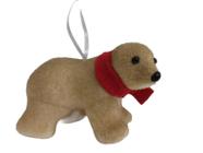 Pendente Natalino Urso Marrom com Cachecol 11,5cm Espuma