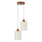 Pendente Octolux 2 Lampadas Soquete E27 Lustre Termoplástico Sala Quarto