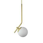 Pendente On Ly DOURADO com globo esfera de vidro Branco - Love Loft