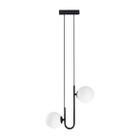 Pendente Orbit Preto e BR 2 Globos Bolas + 2X G9 BF Studioluce ST2658