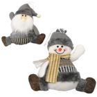 Pendente papai noel / boneco de neve perna aberta xadrez/cz 16,5cm - RIO MASTER