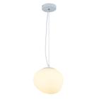 Pendente Pebble Vidro Opalino Branco (D)23cm (A)23cm PEB1PD01OP023 BELLA ILUMINAÇÃO