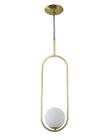 Pendente Pêndulo Globo Branco / Dourado - 1X G9