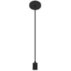 Pendente Preto Luminária Solaris Cabo Slim Fio E27