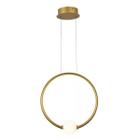 Pendente Redondo Dourado com Globo 45cm Led 30W 4000K Bivolt - Nitrolux