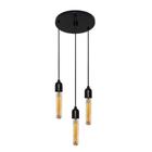 Pendente Sala de Estar Retro Preto MJ-4162-3 Suporte Para Lâmpada - Não Inclusa - Bivolt - LUSTRES VIVARE