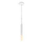 Pendente Slim Metal Cúpula Vidro BRANCO + Led G9 5w Branco Frio 220V St1741 - Starlux