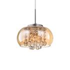 Pendente Soho Vidro Ambar 1XG9 Cristal E Metal Bivolt - Bella Iluminação