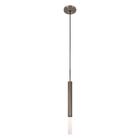 Pendente Teto Luminária Tubo Difusor Ilha Mesa Sala Bronze