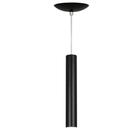 Pendente Tubo Cilindro Alumínio Preto 30Cm + Led 6k