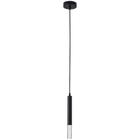 Pendente Tubo Preto Fosco Acrílico 30cm Led 5W 3200K Bivolt - PARIS LUZ