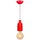 Pendente Utron Soft Simples Soquete E27 Cabo 1M Vermelho