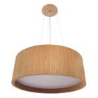 Pendente Wood Redondo 25Cm - 2 Luzes E27 - Freijó - Bonadri