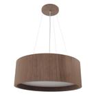 Pendente Wood Redondo 50Cm - 5 Luzes E27 - Imbuia - Bonadri