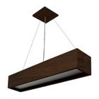 Pendente Wood Retângular T8 64X13Xh130Cm - 2 Luzes - Málaga - Adrilustres