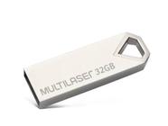 Pendrive Multilaser Diamond 32GB USB 2.0 Metalico - PD851