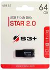 Pendrive S3+ Star 2.0 64GB S3PD2004064BK-R - Preto