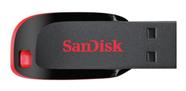 Pendrive Sandisk Cruzer Blade 128Gb 2.0 Preto E Vermelho