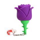 Pendrive USB Flor Colorida 64GB/32GB/16GB - Com Chaveiro (Vermelho, Azul, Rosa, Roxo)