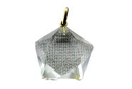 Pentagrama Pingente Pedra Cristal Ouro 18Ct Pingente Estrela