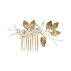 Pente de Cabelo de Noiva com Cristais e Pérolas - Tiara de Strass para Acessórios de Cabelo