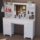 Penteadeira Oásis Com Espelho 5 Gavetas 2 Portas E 4 Prateleiras