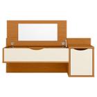 Penteadeira Suspensa Camarim Com Espelho Blush Escrivaninha Maquiagem Premium Cinamomo/Off White