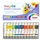 Pentel Water Colours Tinta Aquarela Tubo 5ml 12 Cores WFRS12