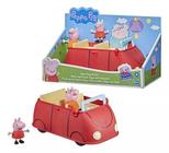 Peppa Pig Carro Vermelho Da Familia C/ Som , Abre porta Malas, Cabem 4 figuras - Hasbro