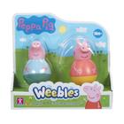 Peppa Pig - Pack com 2 Weebles de 8cm - Peppa e George