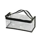 Pequeno retangular claro PVC Maquiagem Saco de maquiagem Artista Ferramenta Organizador Bolsa Bolsa Vinil Transparente Saco cosmético Ator Saco com alça