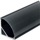Perfil de Alumínio Sobrepor de Canto Alumínio Preto 15,5x15,5mm Kit 3 barras de 1 metro