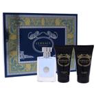 Perfume Versace Pour Homme para homens, 50 ml, conjunto de presente de 3 peças