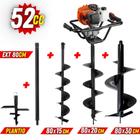 Perfuratriz De Solo Tekna EA52XS Á Gasolina 2T 52CC 2,5HP Com KIT de 4 Brocas 80x15cm, 80x20cm, 80x30cm e Broca de Plantio + Extensor de 80cm