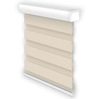 Persiana Cortina Rolo Double Vision 100x220 Branco Bege Cinza - TuttiDecor