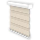 Persiana Cortina Rolo Double Vision 120x160 Branco Bege Cinza